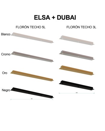 ELSA * BASE REGLETA 4L - CROMO